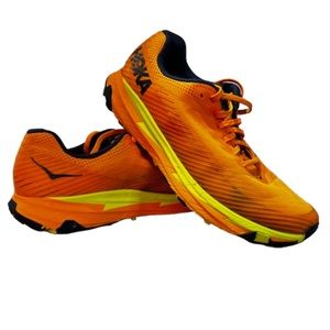 Hoka One Torrent 2 Men’s 10.5 Trail Racer Running Shoes Orange Marigold Primrose